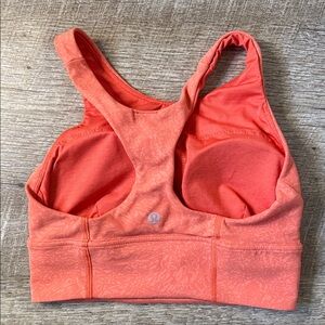 Lululemon Athletica Orange Longline Sports Bra Size 4